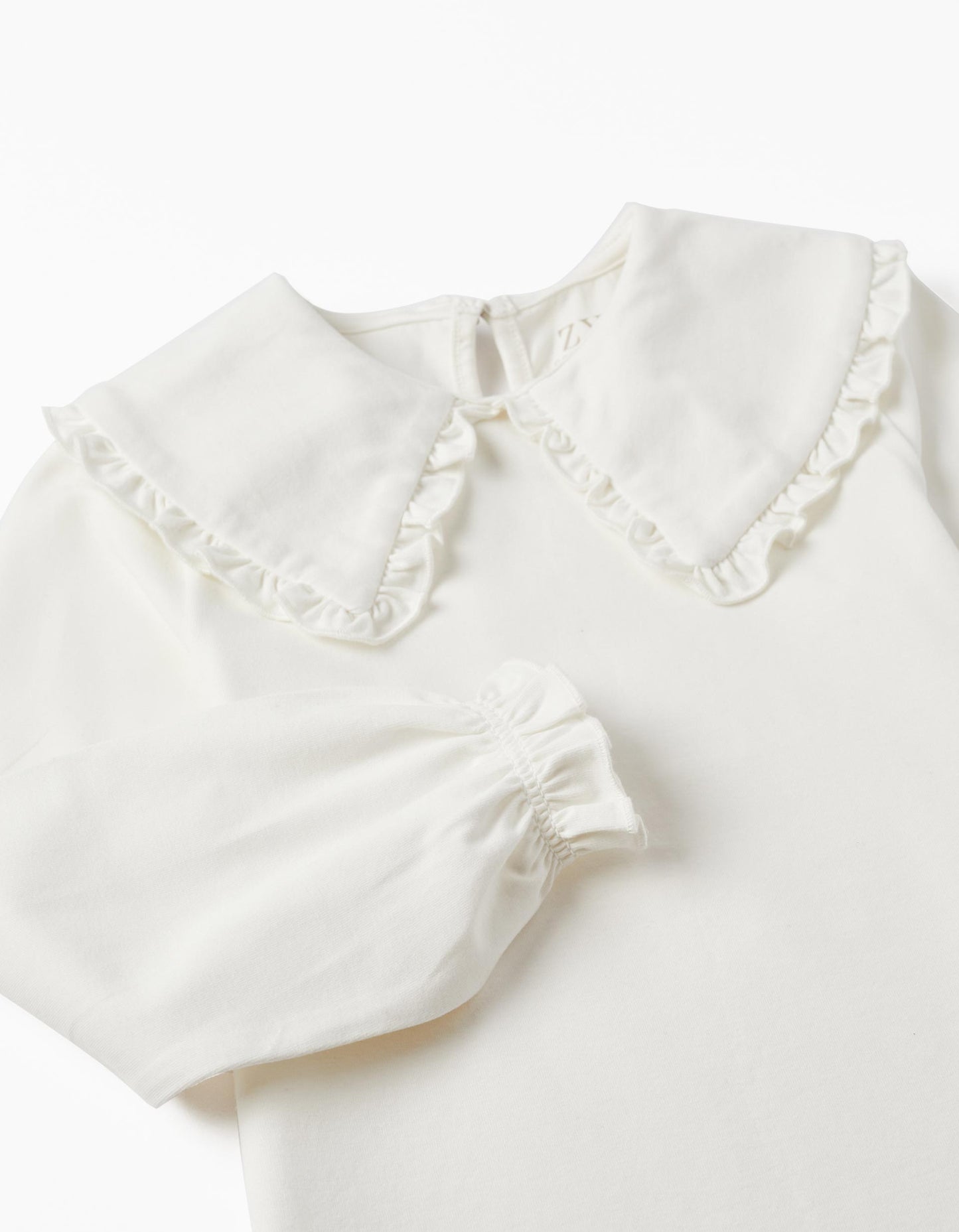 Blusa en algodón cuello grande