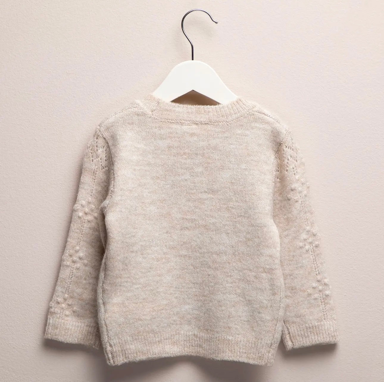 Saco tejido flor bebé