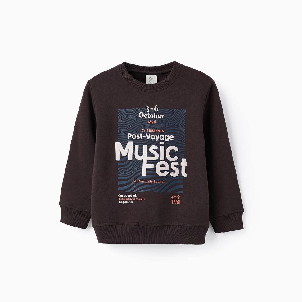 Buso algodon cuello redondo niño