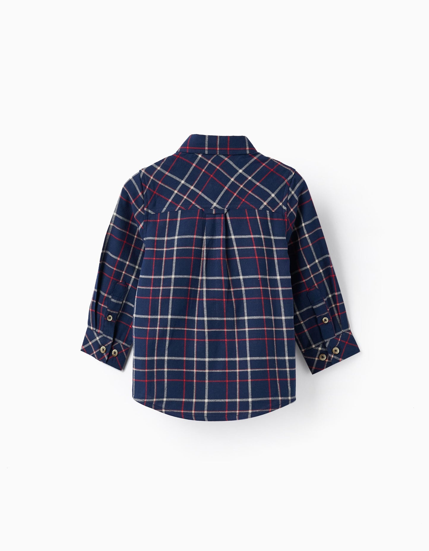 Camisa a cuadros azul bebé