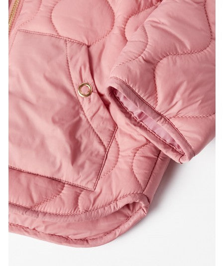 Chaqueta semiacolchada liviana rosada
