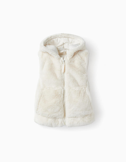 Chaleco peludo con orejas