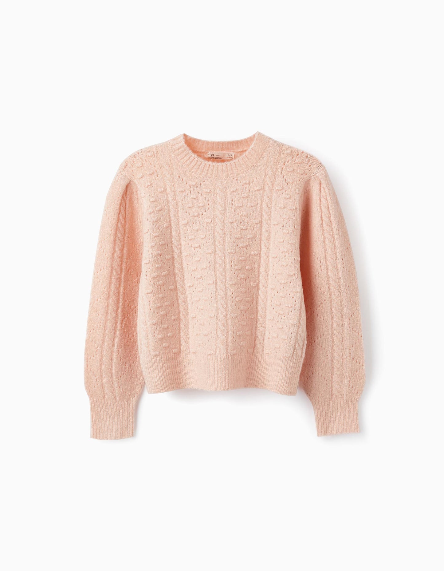 Saco tejido para niña