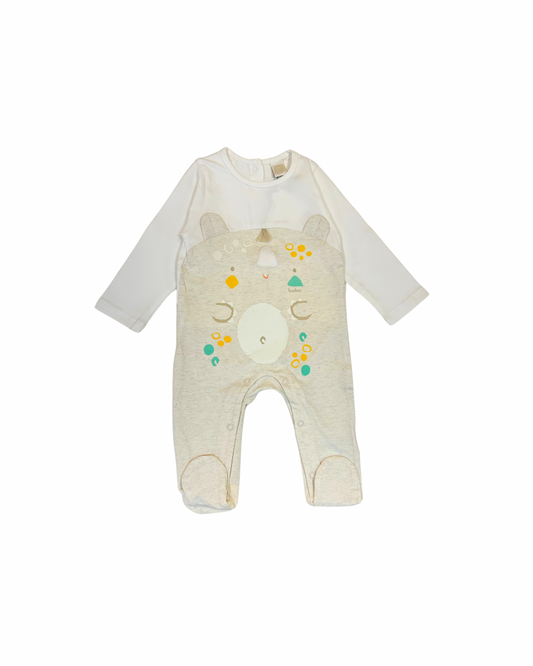 Pijama tigre orejas de algodón para bebé