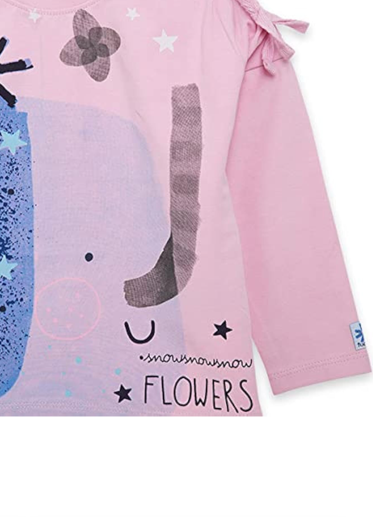 Blusa el algodón manga larga rosa