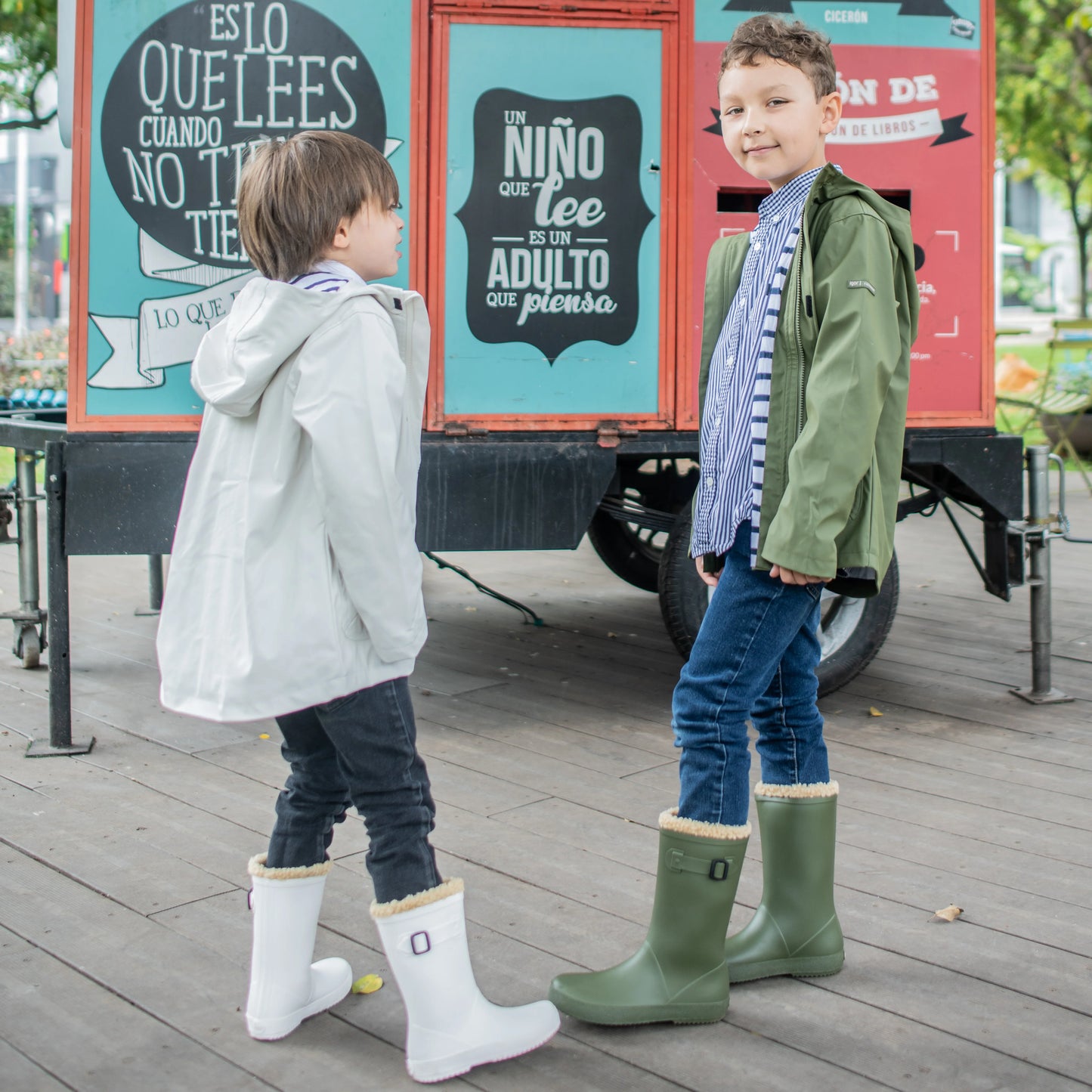 Bota de agua Splash Euri borreguito kaki W10260-042