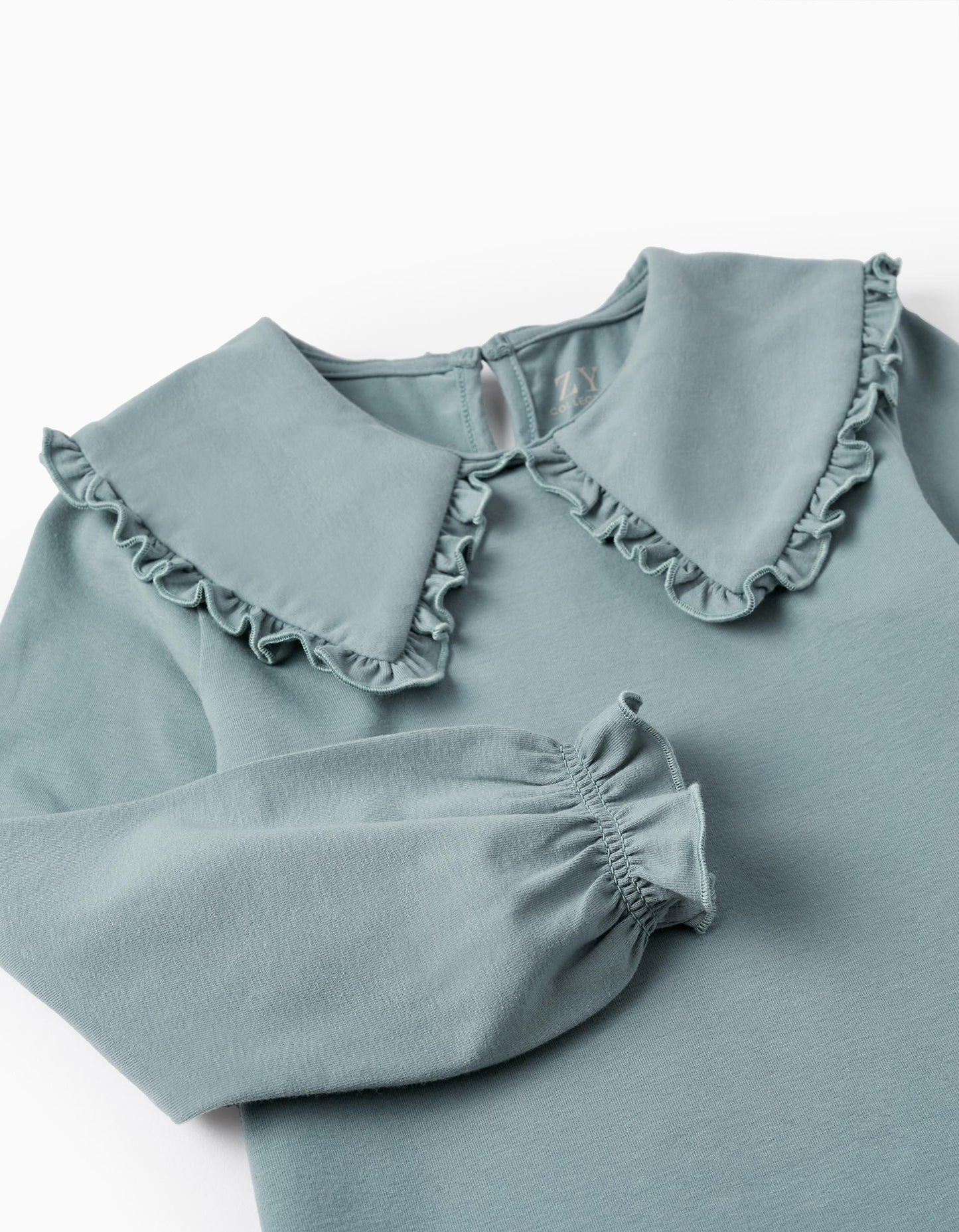 Blusa en algodón cuello grande