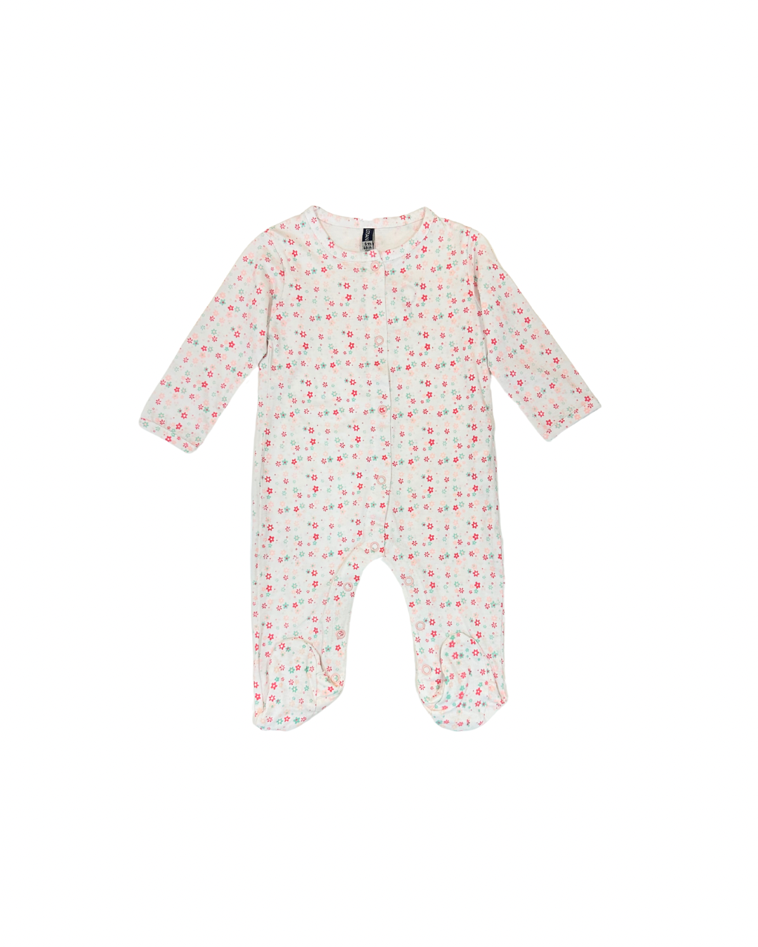 Pijama algodón flores bebé