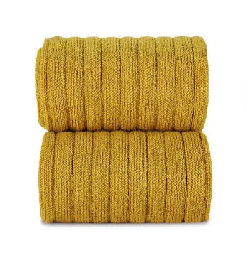 Medias pantalón cóndor canalé mostaza