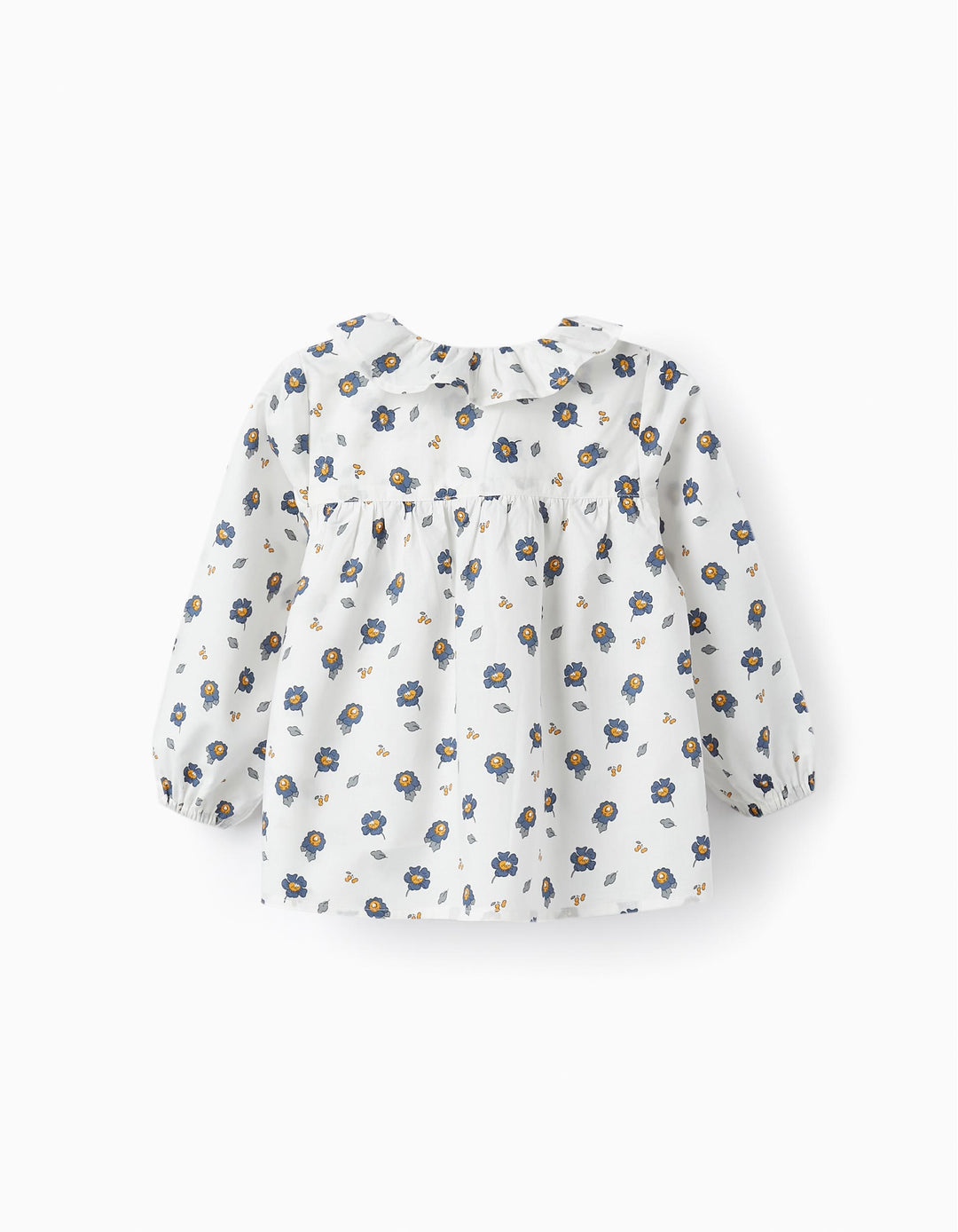 Blusa flores cuello botones