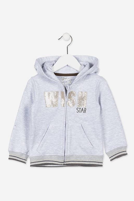 Buso con capota y bordado lentejuelas