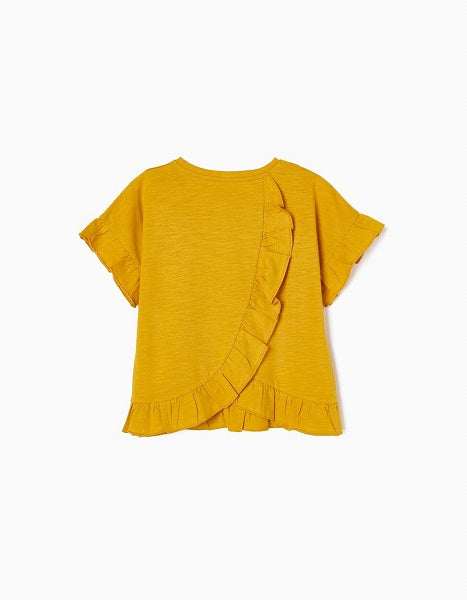 Camiseta con sobrepuesto en la espalda