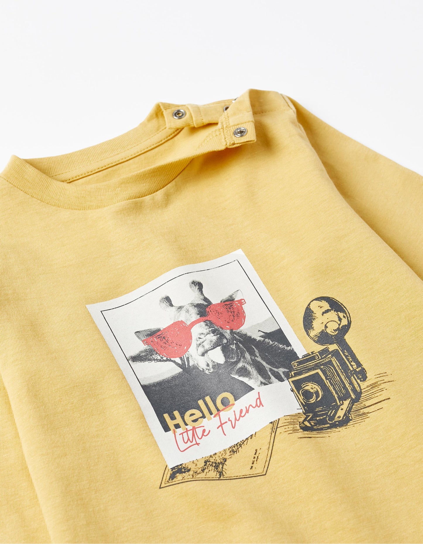 Camibuso jirafas para bebé amarillo