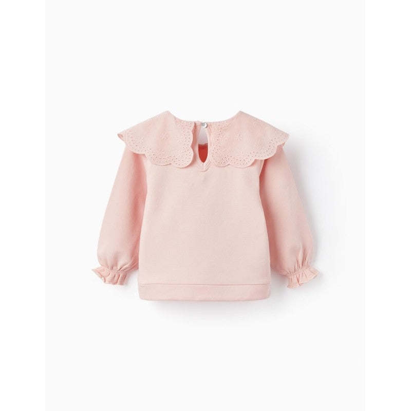 Blusa cuello grande con estampado de oso