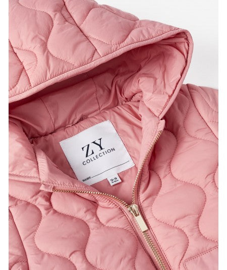 Chaqueta semiacolchada liviana rosada