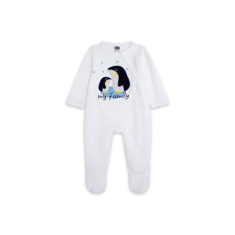 Pijama piel de durazno pingüino para bebé