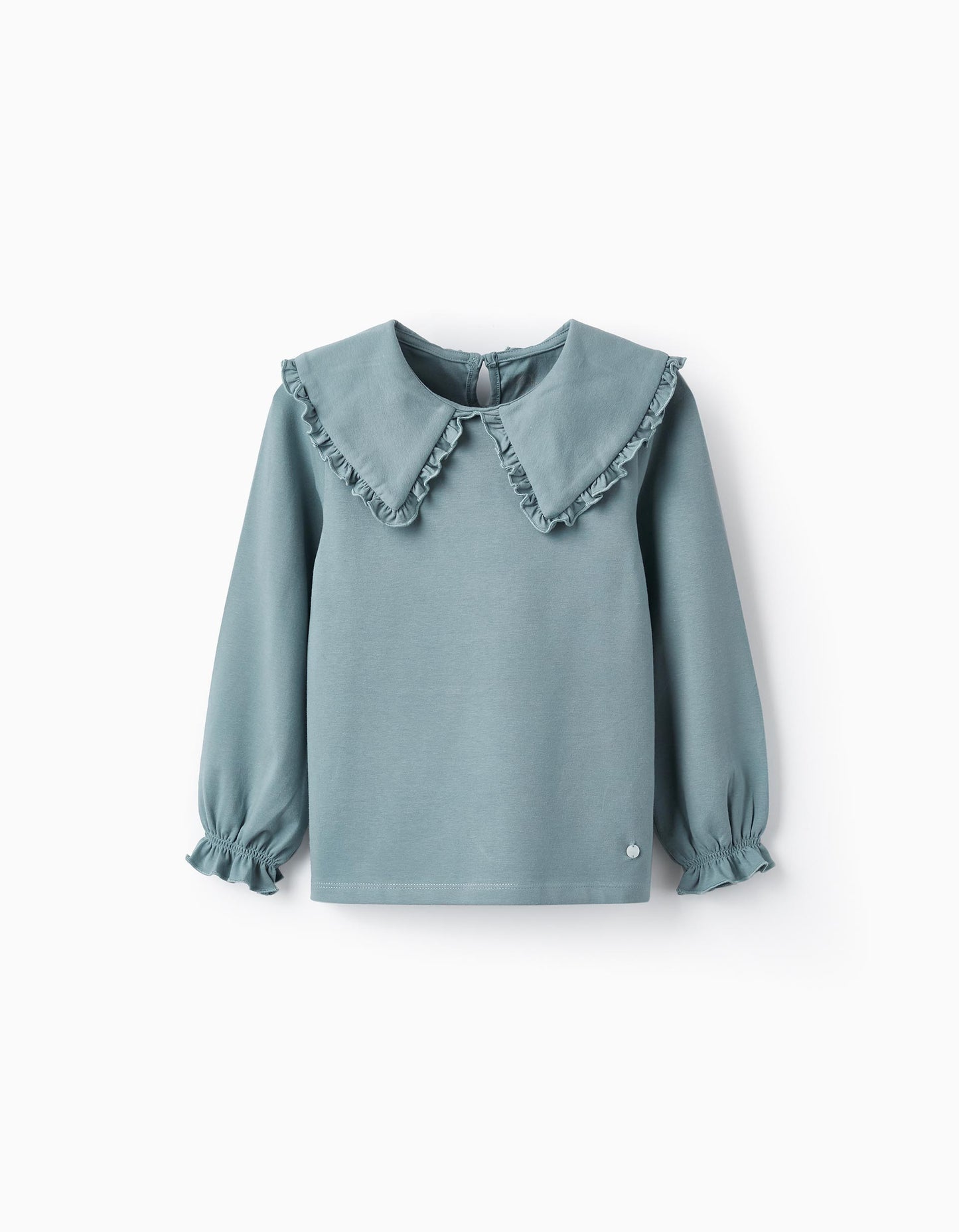 Blusa en algodón cuello grande