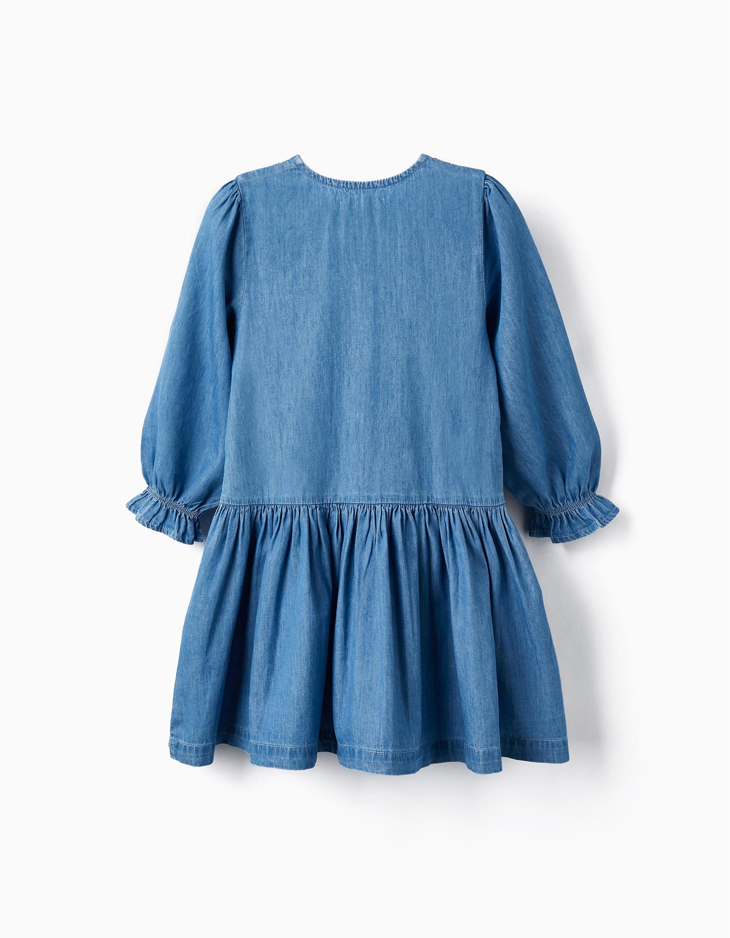 Vestido manga larga con apliques de taches