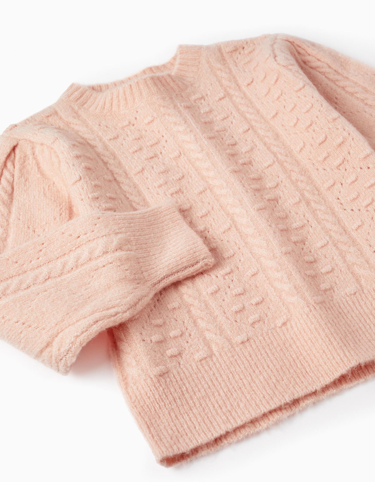 Saco tejido para niña