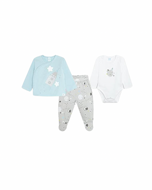 Conjunto en algodón para bebé (3pz)