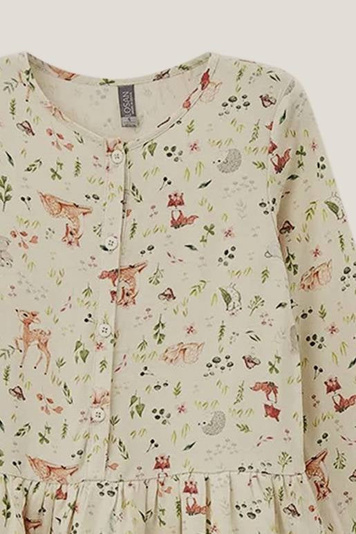 Vestido estampado animales del bosque