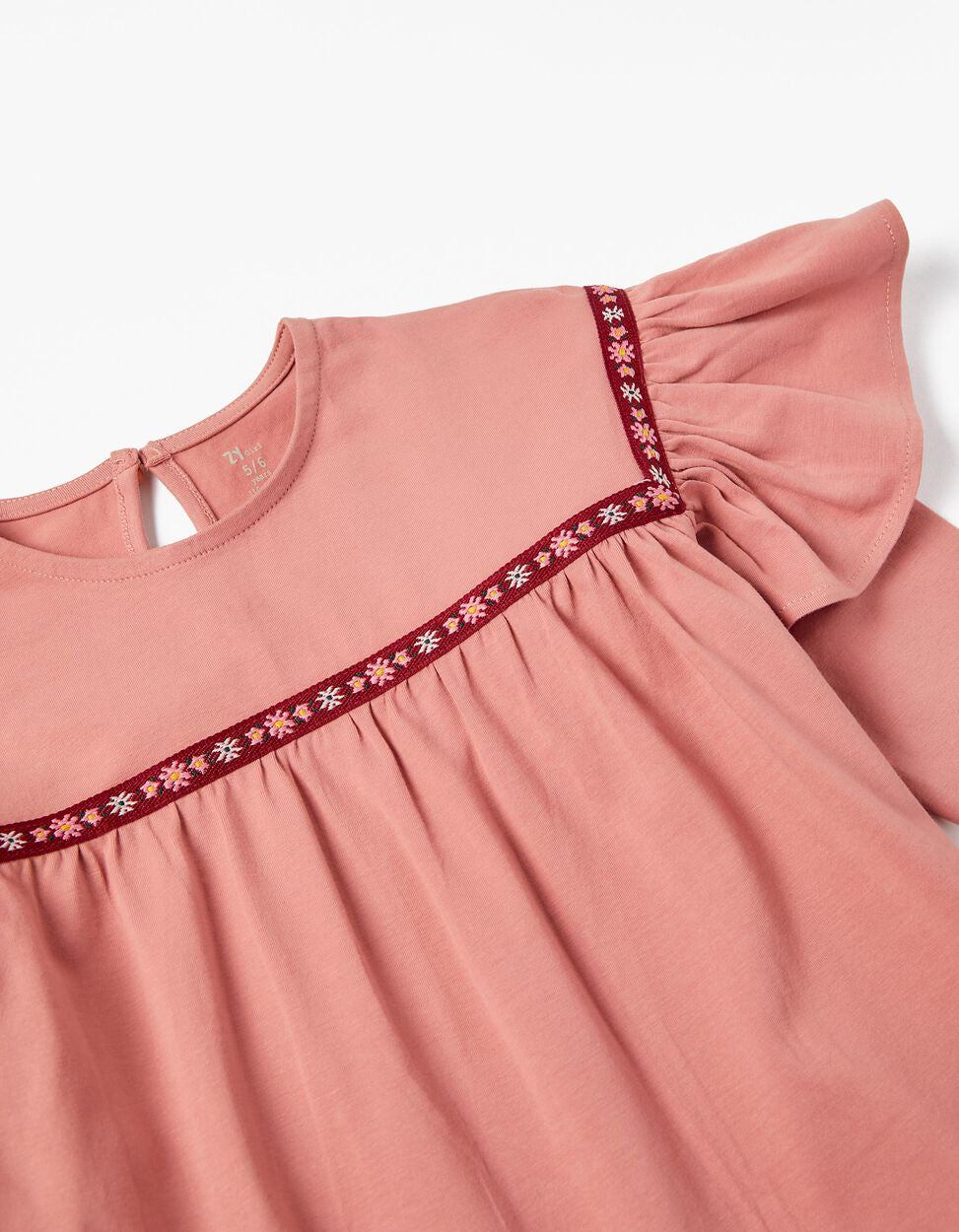 Blusa en algodón bolero al hombro