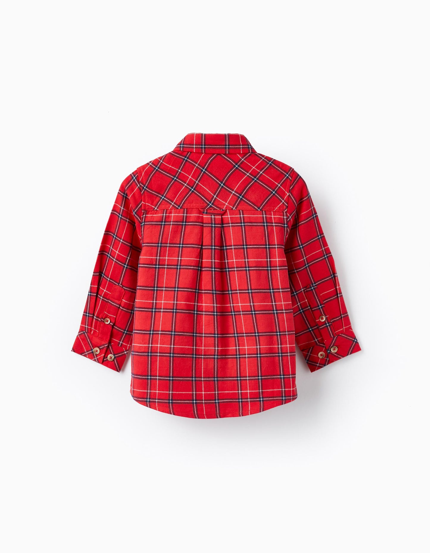 Camisa a cuadros rojo bebé