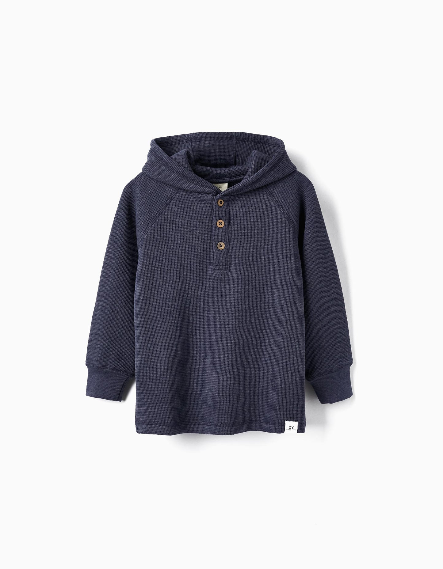 Buso algodón con capota y botones niño