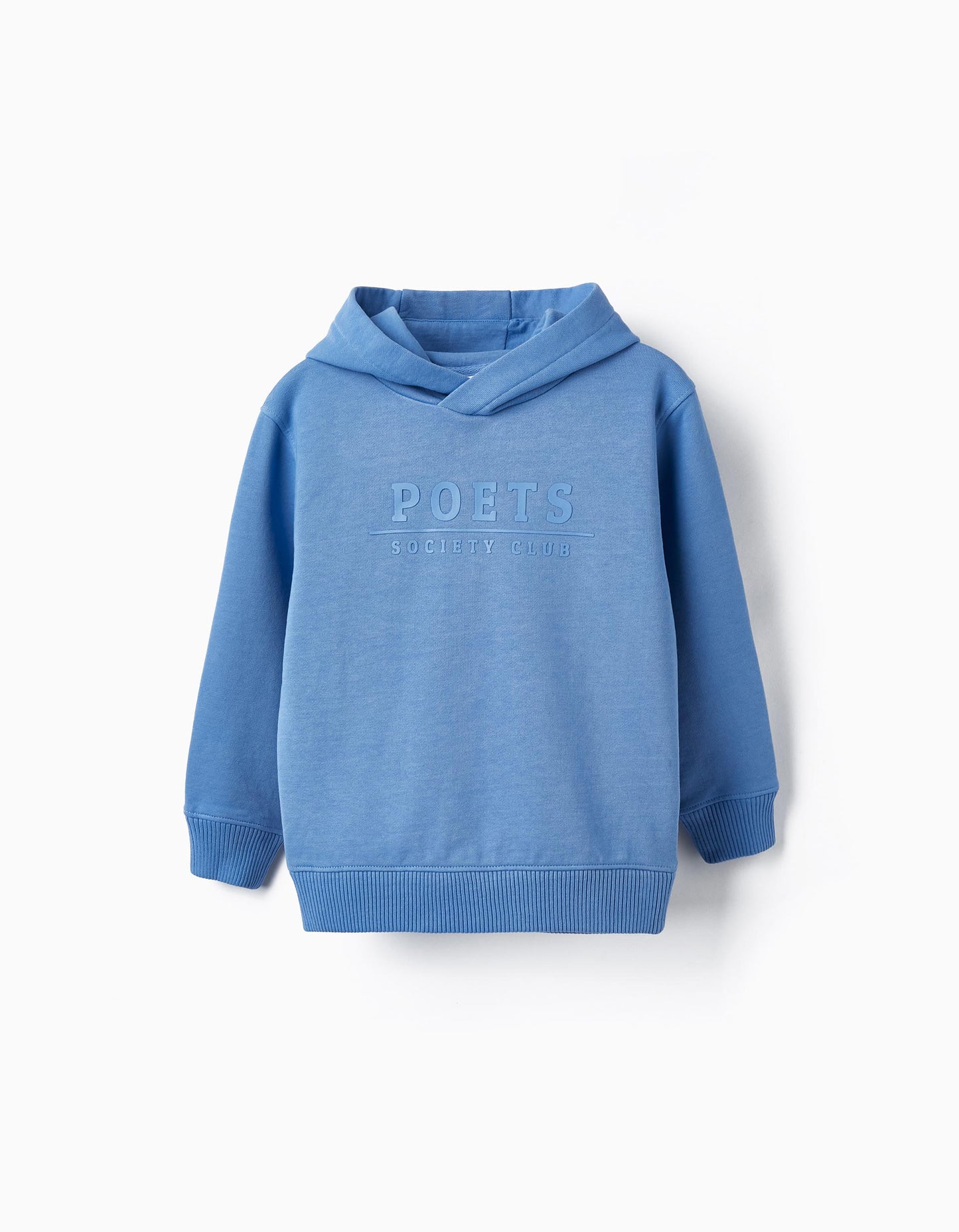 Buso algodón con capota azul niño