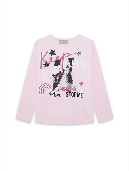 Blusa en algodón rosa