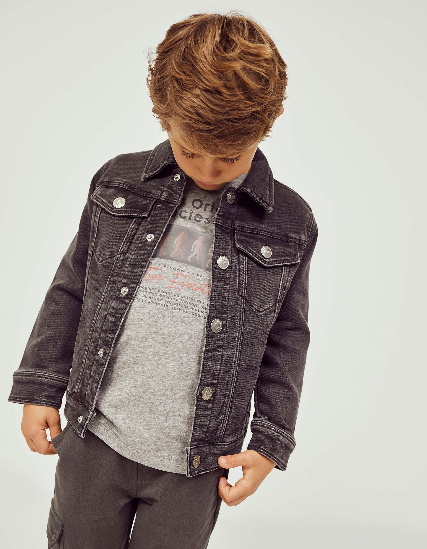 Chaqueta Jean negro niño