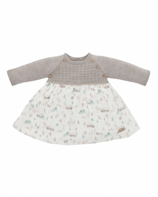 Vestido elegante cafe