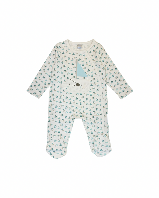 Pijama barcos pirata de algodón para bebé