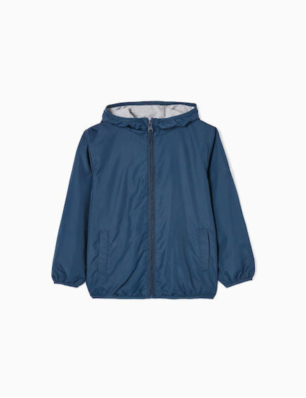 Chaqueta rompe viento azul niño