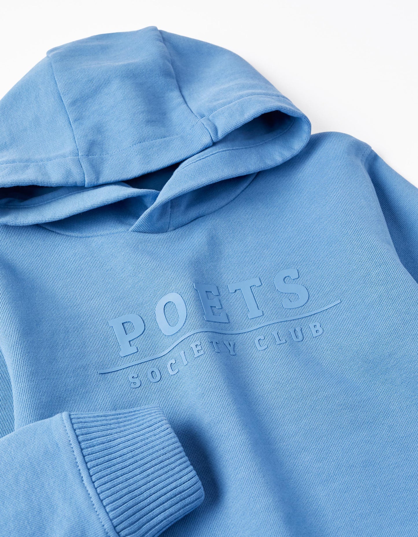 Buso algodón con capota azul niño