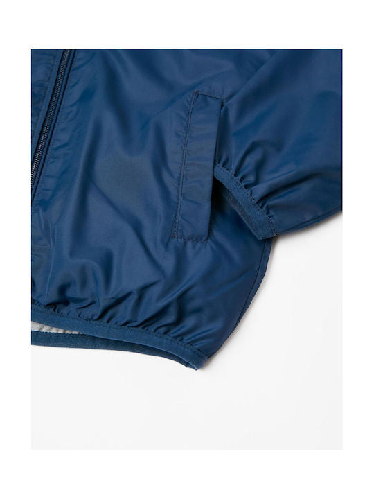 Chaqueta rompe viento azul niño