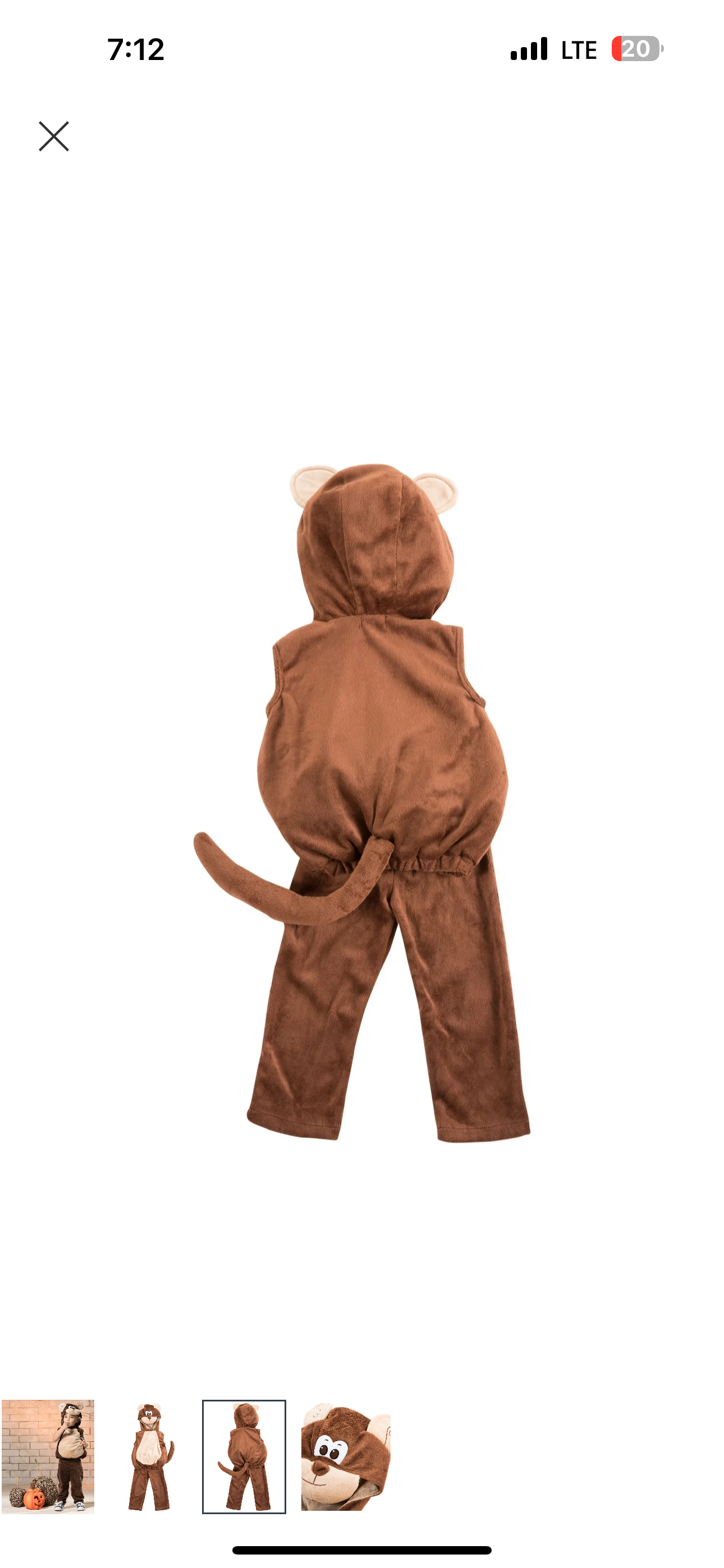 Disfraz de mico para bebé