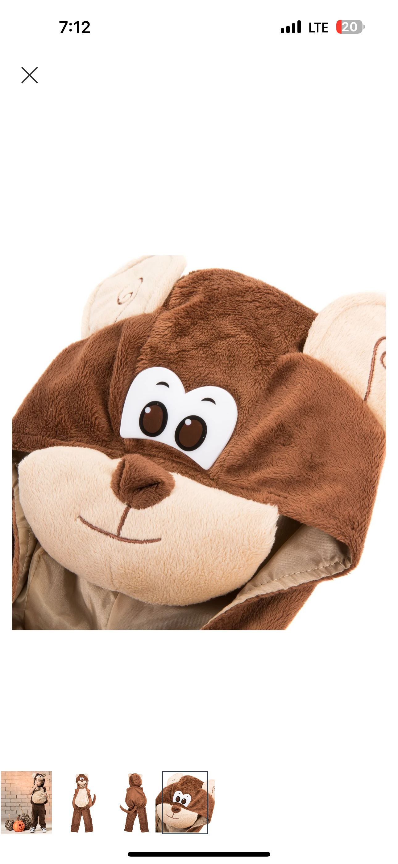 Disfraz de mico para bebé