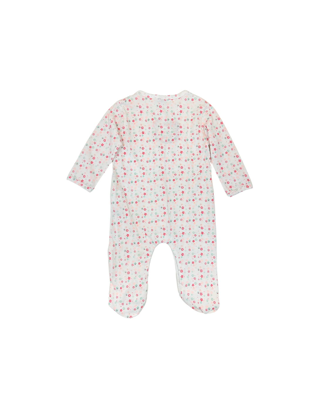Pijama algodón flores bebé