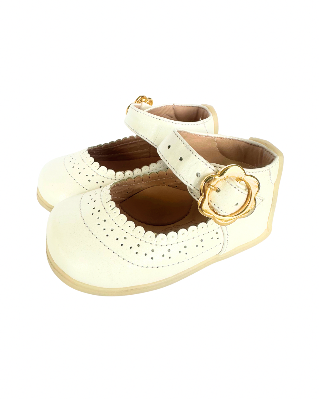 Zapato blanco perla bebe