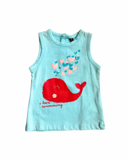 Camiseta manga sisa ballena bebe
