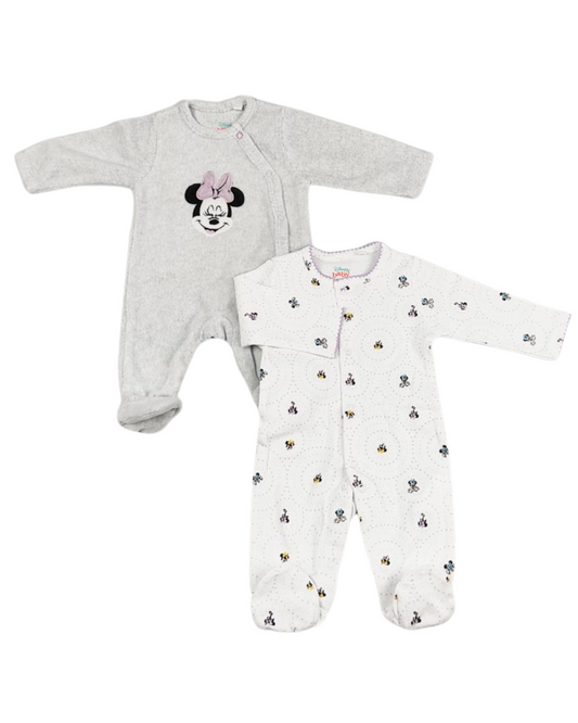 Set x2 Pijama bebé Minnie Mouse
