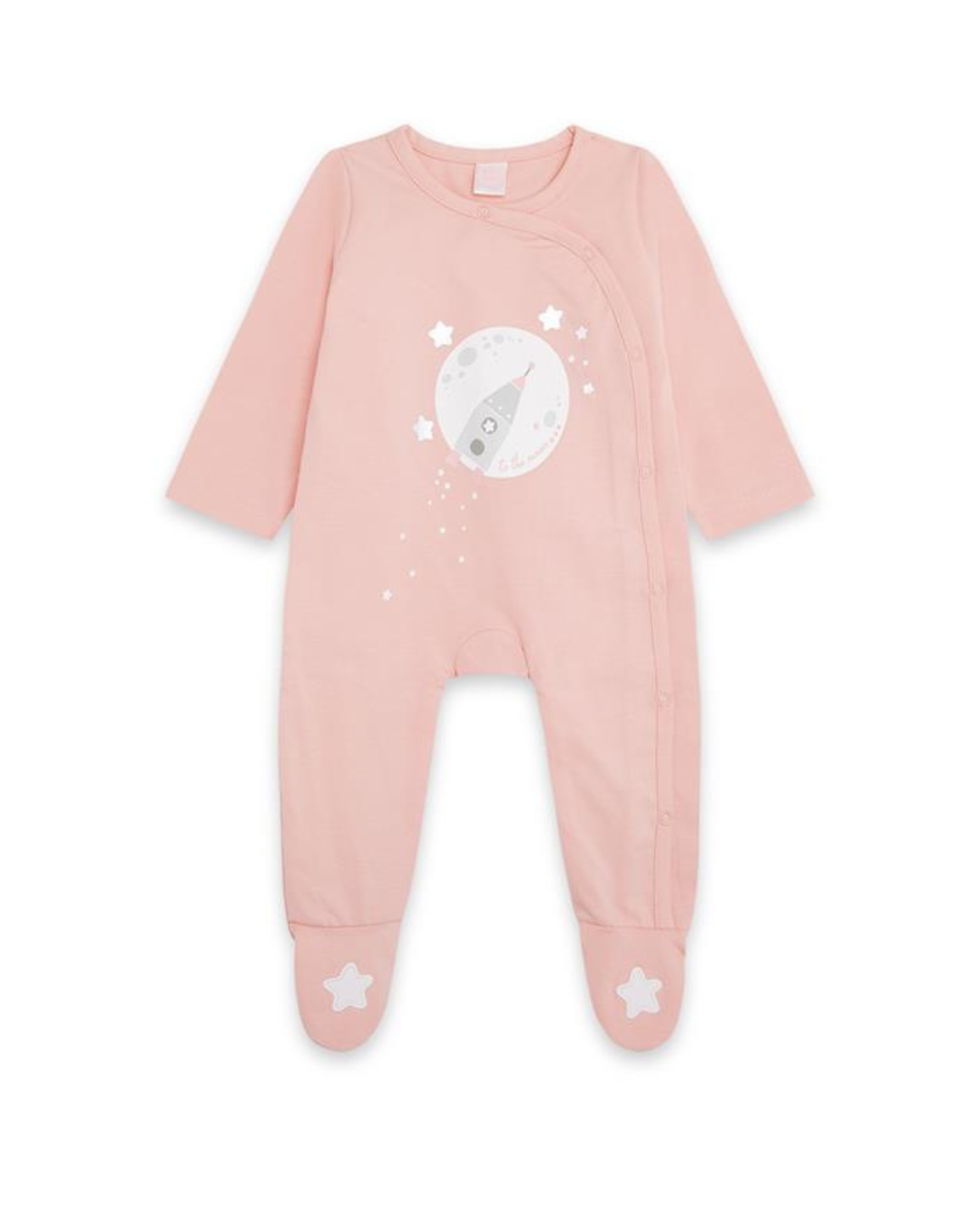 Pijama algodón rosa bebé