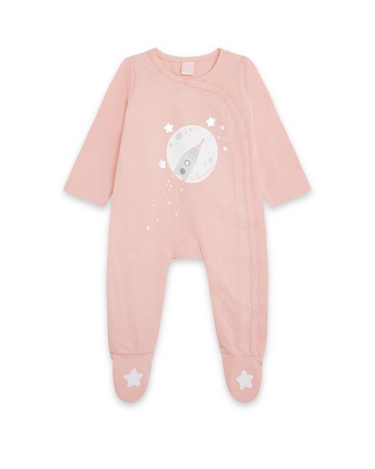 Pijama algodón rosa bebé