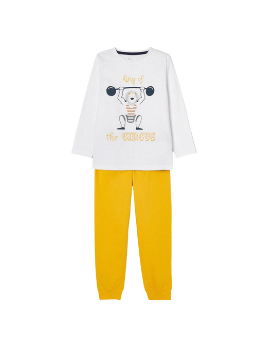 Pijamas algodón leon niño