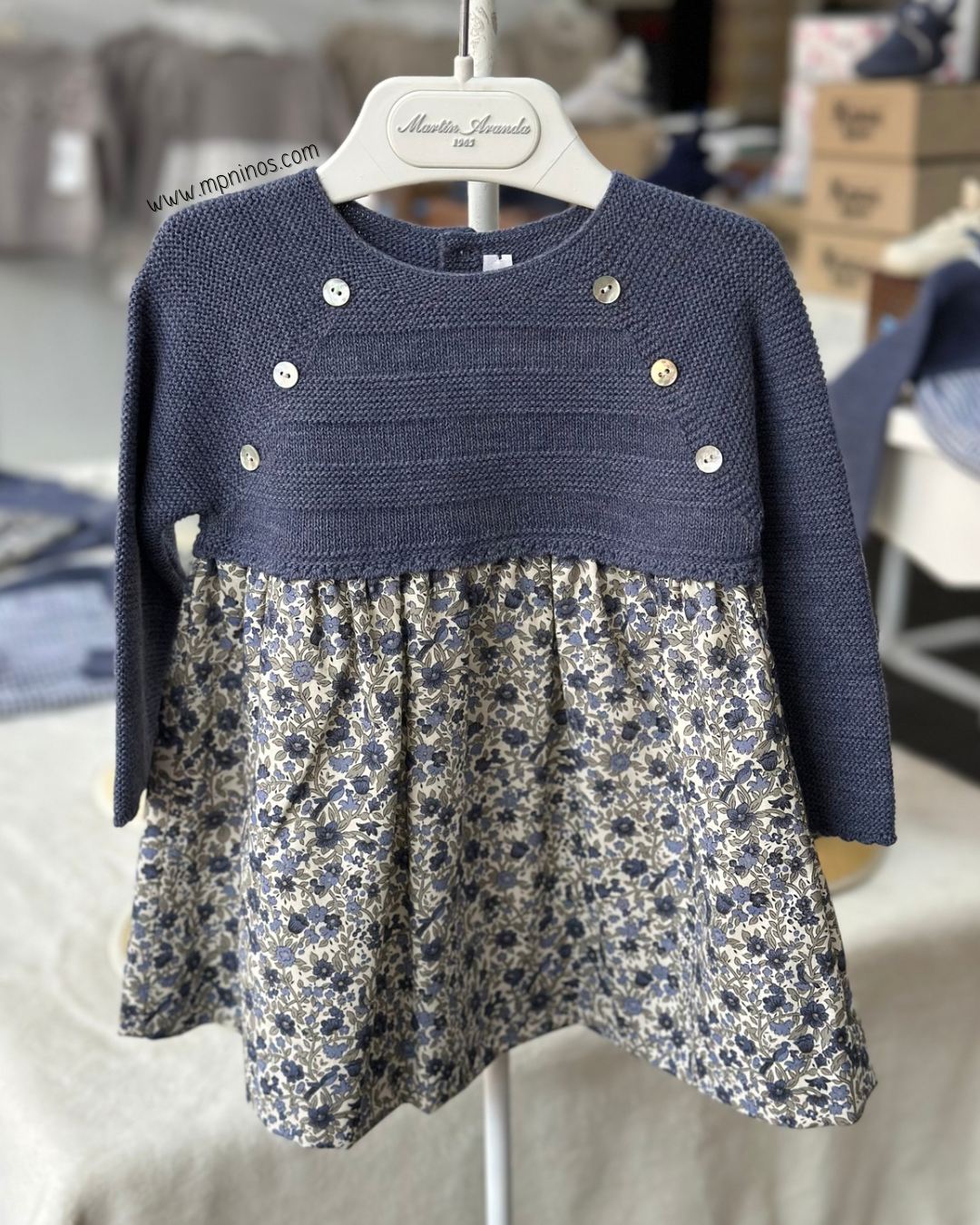 Vestido flores cuadros Martin Aranda