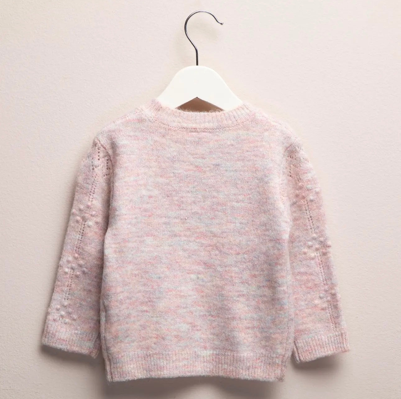 Saco tejido flor osita bebé