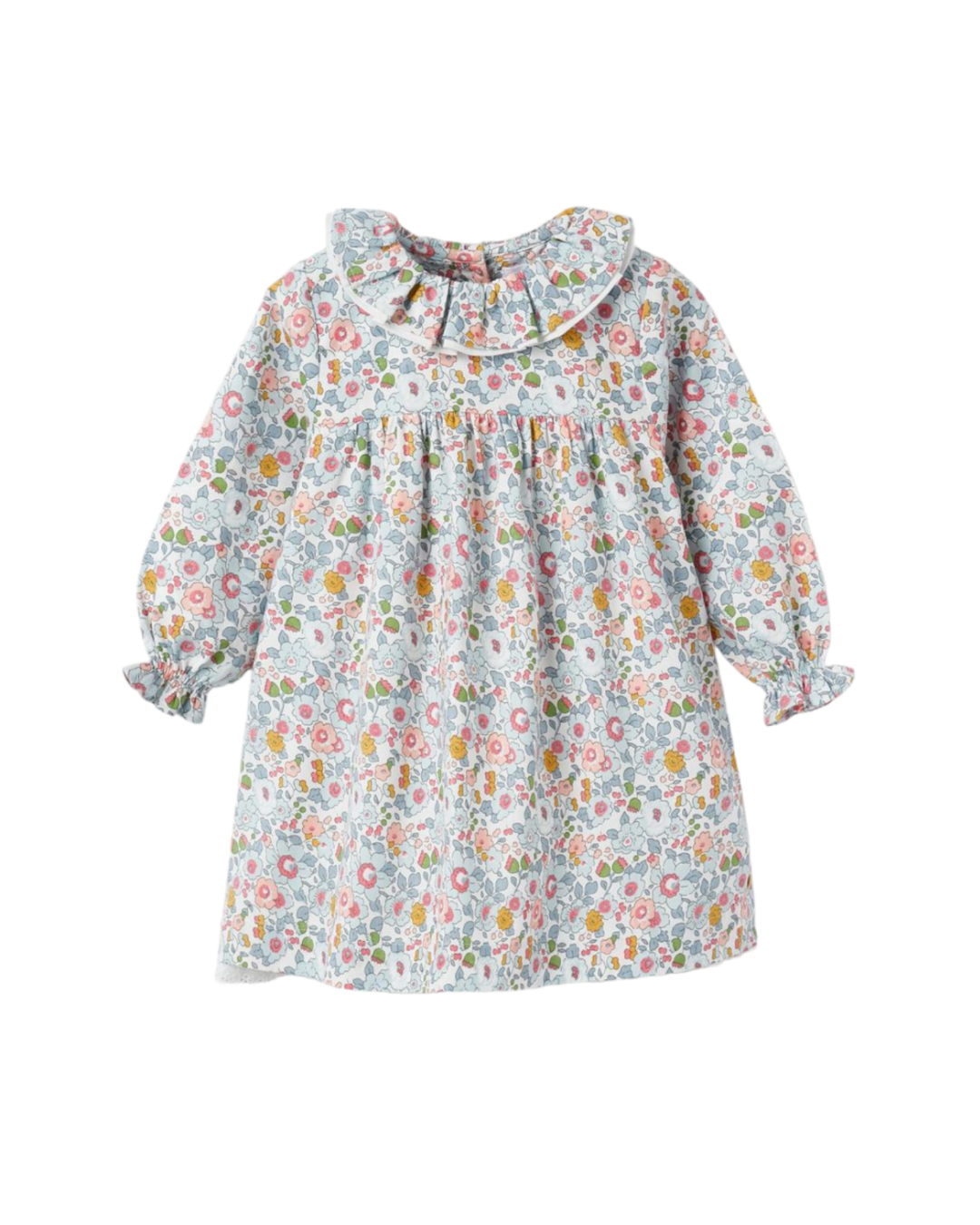 Vestido flores manga larga bebe