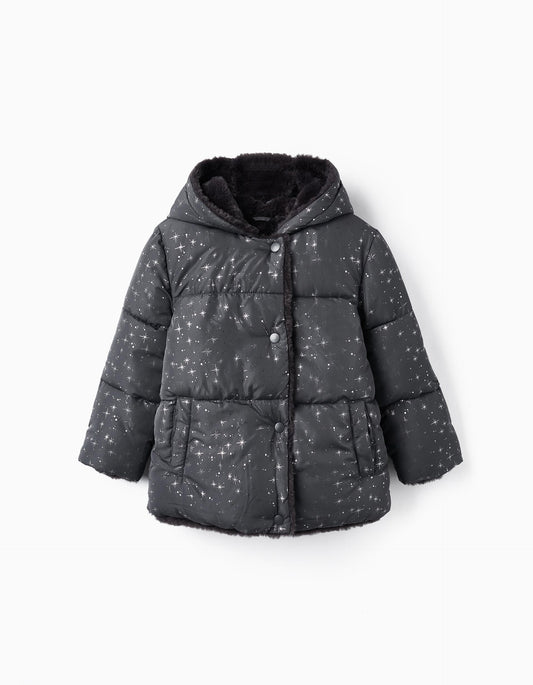 Chaqueta acolchada y afelpada