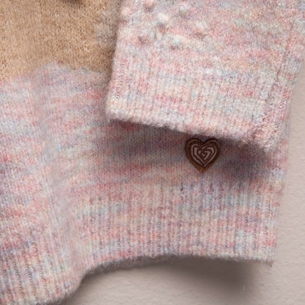 Saco tejido flor osita bebé